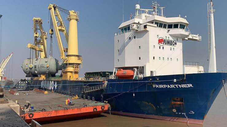 port and cargo ship